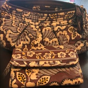 Vera Bradley small bag with matching wallet